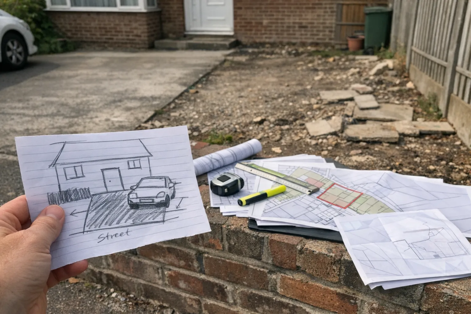 Do not rely on a driveway quote sketch — UK planning guide